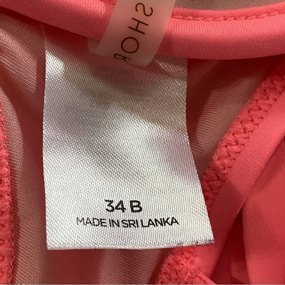 NWOT Shade & Shore Coral Wrap One Piece Swimsuit Bra Size 34B - Picture 8 of 8